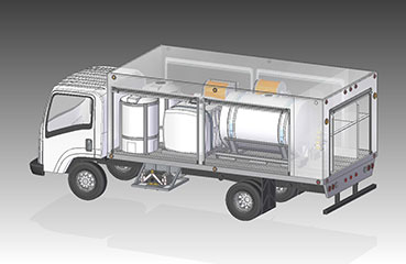 view b 1560 series spray truck cci